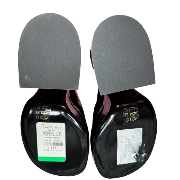 Simon Miller Slice Heel Platform Slide Sandals in black patent leather sz 36 - Picture 5 of 5